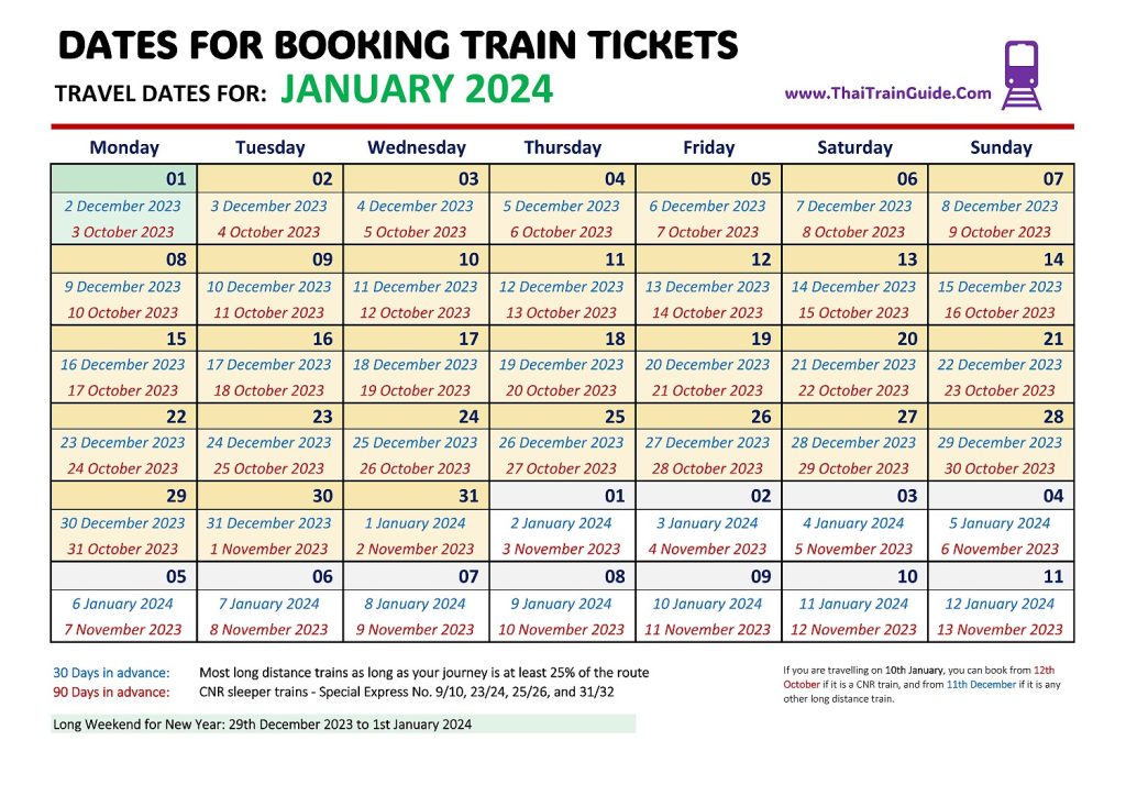 Dates To Buy Train Tickets For Travel In January 2024 Richard Barrow   Train Ticket Calendar 2024 B 2 02 1024x724 