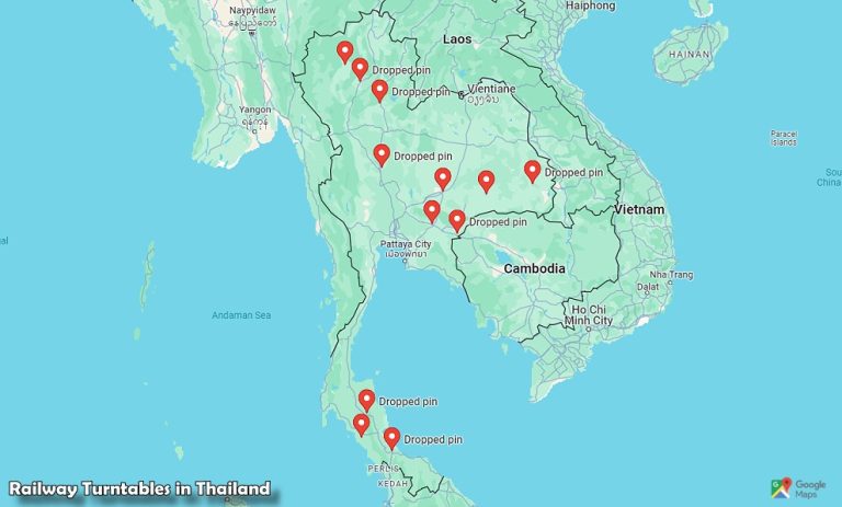 Map Of Surviving Railway Turntables In Thailand – Richard Barrow's Thai 